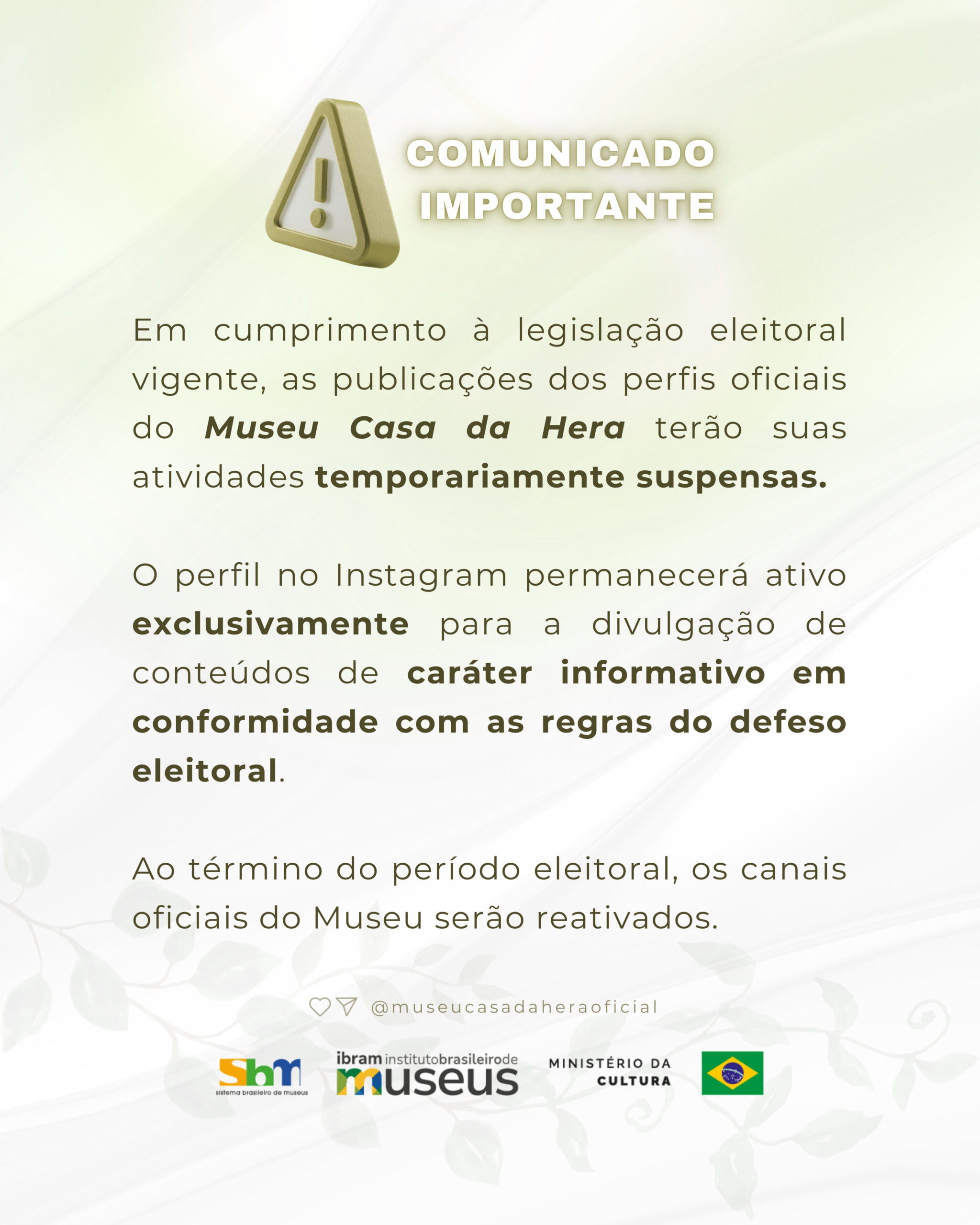 Informe - defeso eleitoral